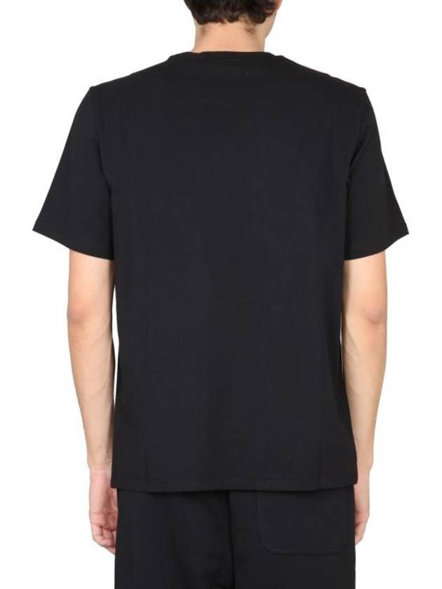 Micro Logo Print Short Sleeve T-Shirt Black - MSGM - BALAAN 9