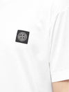 Logo Patch Cotton Short Sleeve T-Shirt White - STONE ISLAND - BALAAN 4