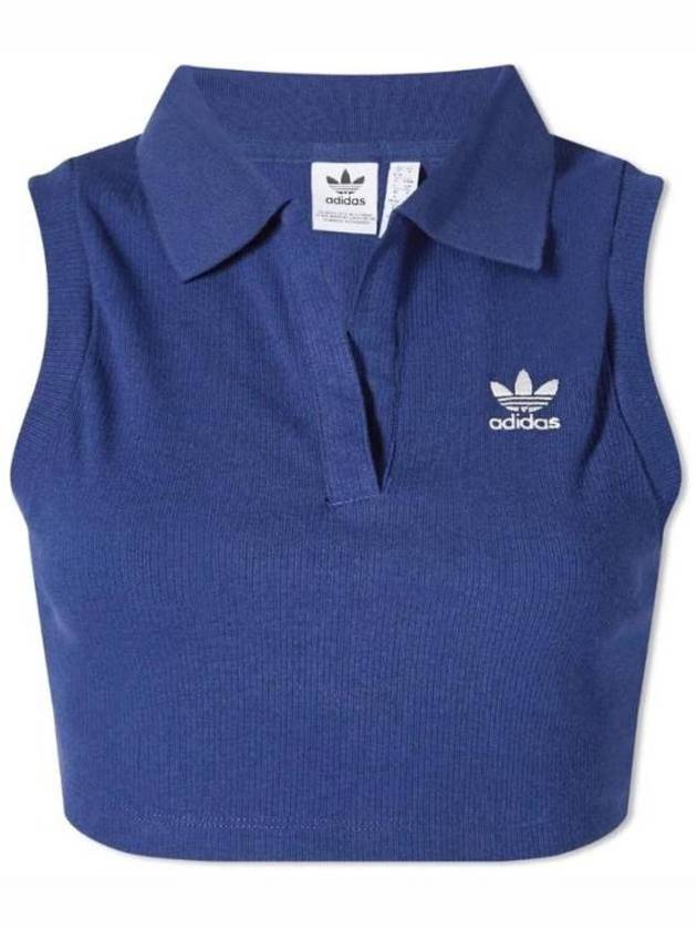 Premium Originals Ribbed Crop Sleeveless Dark Blue - ADIDAS - BALAAN 2