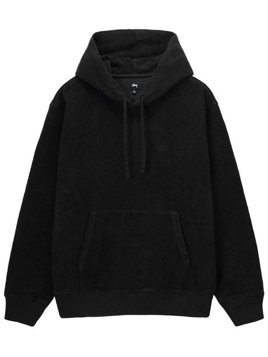 Inside Out Fleece Logo Hooded Sweatshirt Black 118515 - STUSSY - BALAAN 1