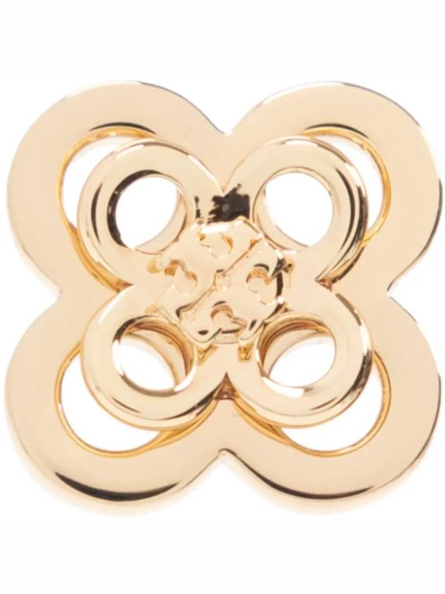 Double T Plaque Earrings Gold - TORY BURCH - BALAAN 5