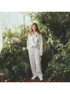 Relaxed Sweat Straight Pants White Melange Grey - THE GREEN LAB - BALAAN 1