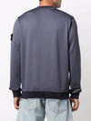 Men's Wappen Patch Round Cotton Nylon Fleece Sweatshirt Dark Blue - STONE ISLAND - BALAAN 6