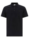 Men's Embroidered Logo Cotton Polo Shirt Black - BURBERRY - BALAAN 2