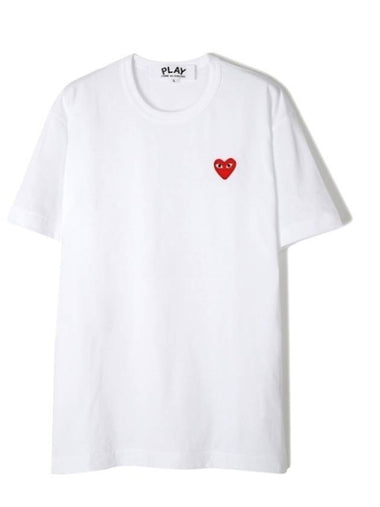 COMME DES GARCONS AZT1080512 Red Heart Waffen Short Sleeve TShirt - COMME DES GARCONS PLAY - BALAAN 1