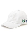 Double Fox Head Patch Ball Cap White - MAISON KITSUNE - BALAAN 2