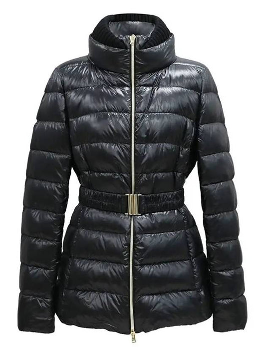 Women's Claudia Belted Down Padded Jacket Black - HERNO - BALAAN 2