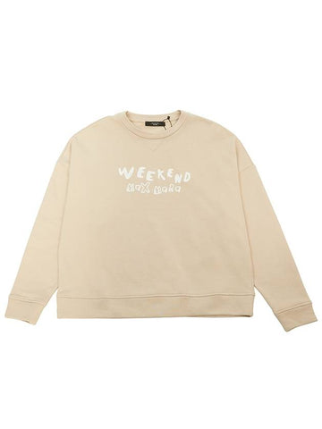 Danubio Logo Sweatshirt Beige - MAX MARA - BALAAN 1