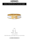 Clic H Bracelet Gold Blanc - HERMES - BALAAN 3