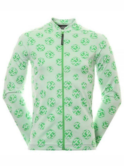 Patric Sphere Dot Jacquard Mid Layer Zip-Up Jacket Green White - J.LINDEBERG - BALAAN 2