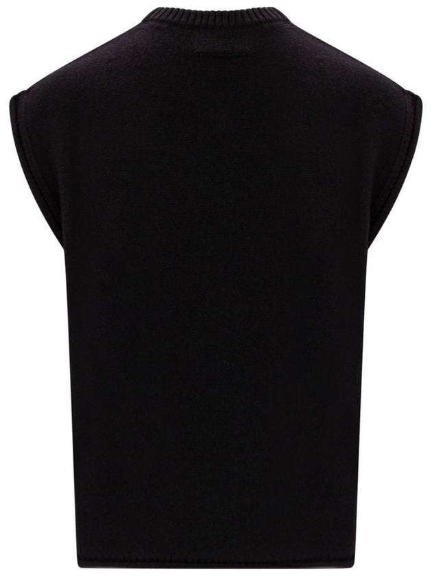 Number V Neck Knit Vest Black - MAISON MARGIELA - BALAAN 3