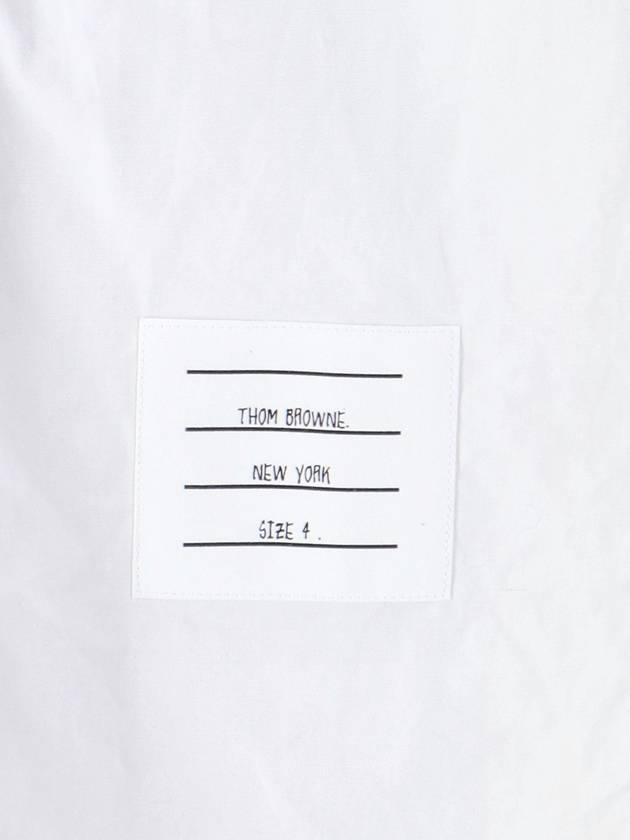 Men's Poplin Grosgrain Armband Classic Long Sleeve Shirt White - THOM BROWNE - BALAAN 5