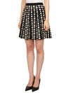 Viscose Jacquard Mini Pleated Skirt Black - TORY BURCH - BALAAN 3