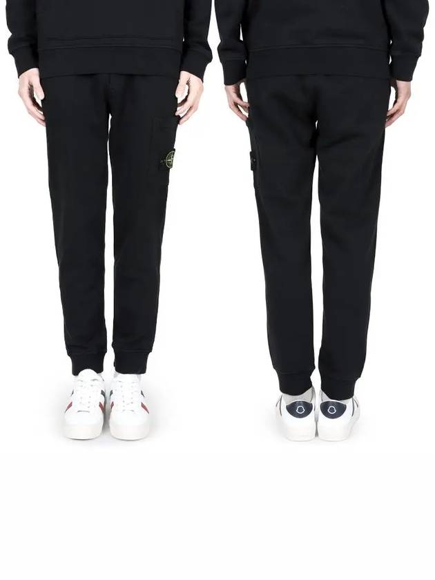 Wappen Patch Cotton Track Pants Black - STONE ISLAND - BALAAN 3