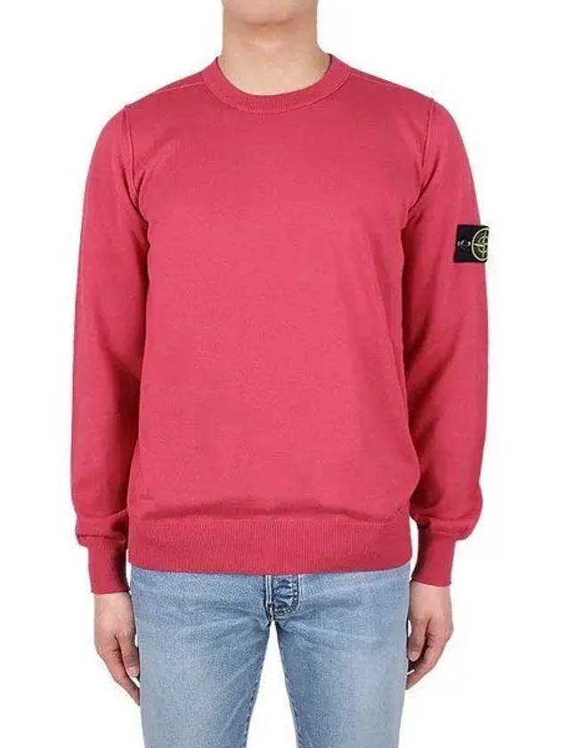 Logo Patch Knit Top Fuchsia - STONE ISLAND - BALAAN 2