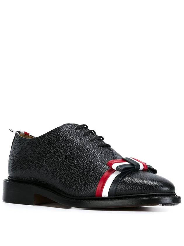 Women's Whole Cut Tricolor Bow Oxford Black - THOM BROWNE - BALAAN 3