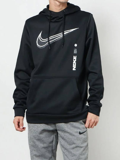 Therma Fit Logo Hoodie Black - NIKE - BALAAN 2