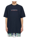 Couture Logo Overfit Short Sleeve T-Shirt Navy - VETEMENTS - BALAAN 3