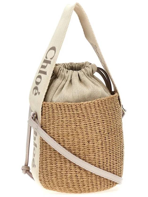 Small Woody Logo Bucket Bag Beige - CHLOE - BALAAN 2