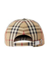 Check Cotton Ball Cap Beige - BURBERRY - BALAAN 3