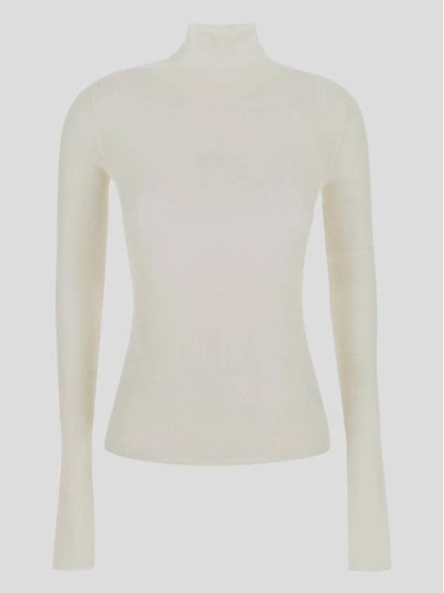 Woolen Turtleneck White - BOTTEGA VENETA - BALAAN 4