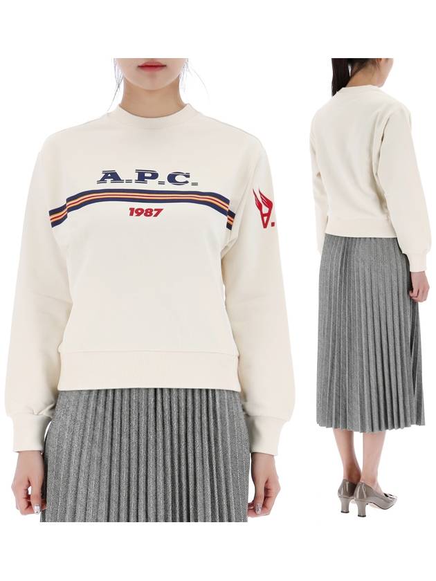 Logo Print Sweatshirt Ecru - A.P.C. - BALAAN 2