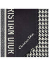 30 Montaigne Micha Silk Twill Scarf Black White - DIOR - BALAAN 6