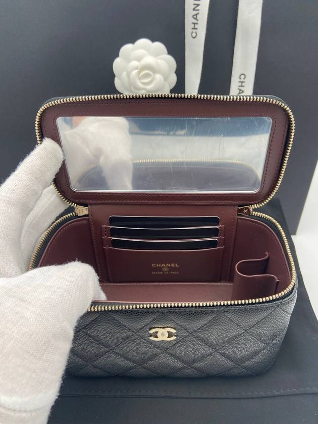 Classic Caviar Vanity Cross Bag Gold Plated Black - CHANEL - BALAAN 7