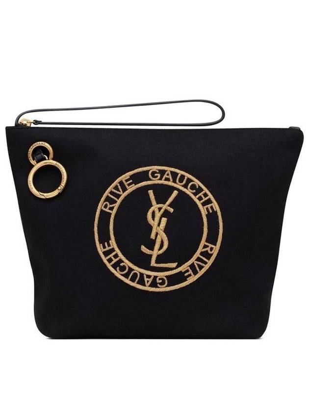 Rive Gauche Pouch Bag Black - SAINT LAURENT - BALAAN 2