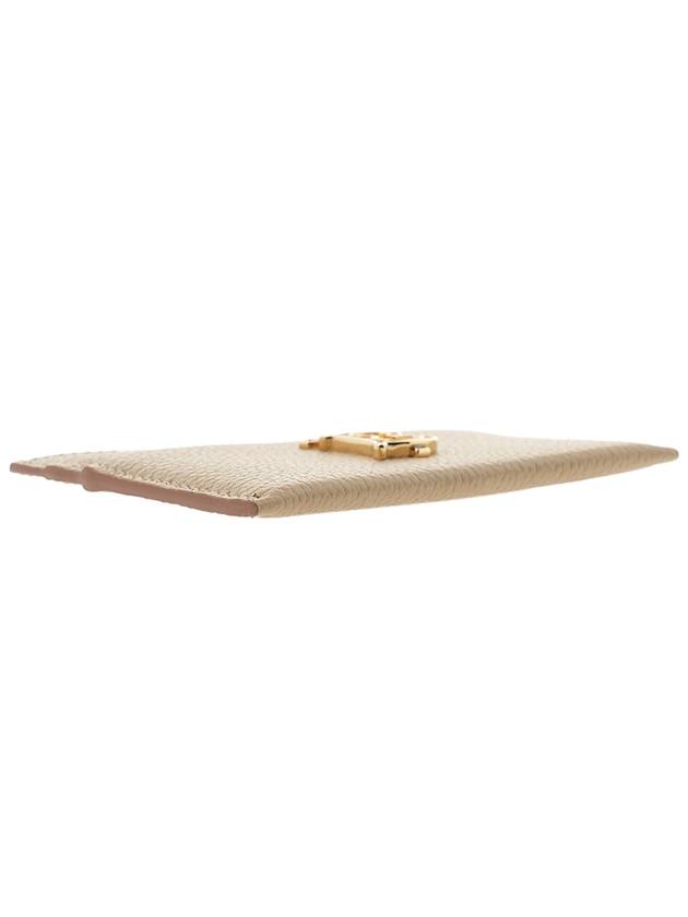 TB Grainy Leather Card Wallet Haute Beige - BURBERRY - BALAAN 6