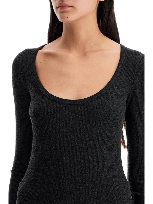 fitted top with deep neckline - AGOLDE - BALAAN 4