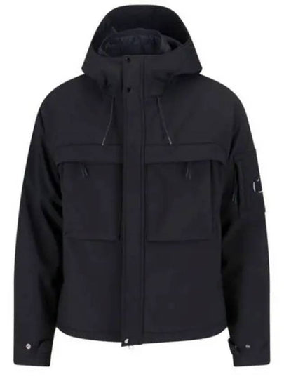 Men's Shell R Lens Wappen Hooded Jacket Black - CP COMPANY - BALAAN 2