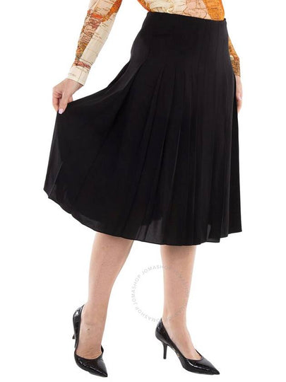 Burberry Ladies Katryn Black Pleated Silk Georgette Skirt, Brand Size 6 (US Size 4) - BURBERRY - BALAAN 2