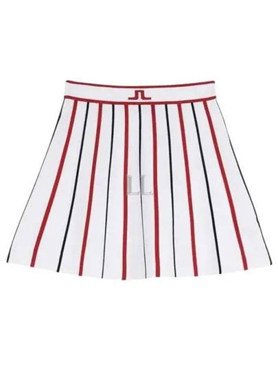 Women's River Knitted Golf Skirt White - J.LINDEBERG - BALAAN 2