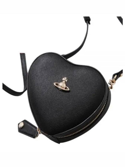 Saffiano Mini Heart Cross Bag Black - VIVIENNE WESTWOOD - BALAAN 2