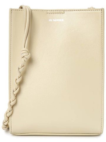 Tangle Small Leather Cross Bag Beige - JIL SANDER - BALAAN.