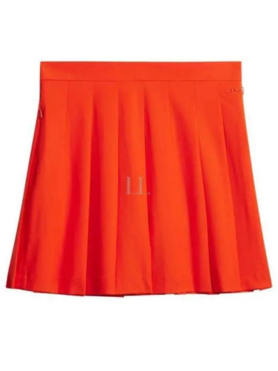 Adina Pleated Skirt Tangerine Tango - J.LINDEBERG - BALAAN 2