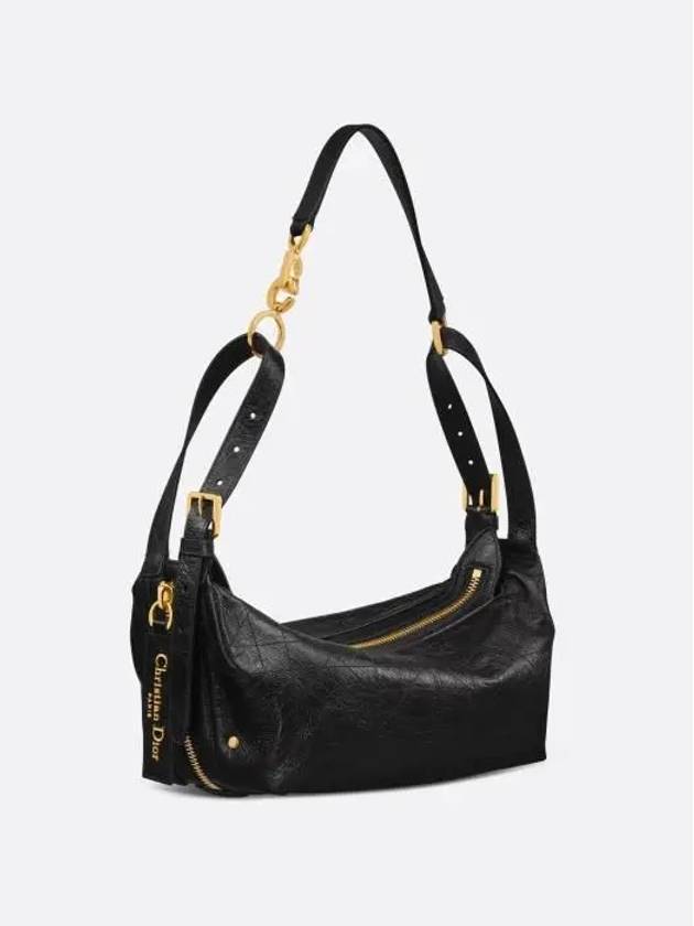 D-Journey Small Crinkle Calfskin Shoulder Bag Black - DIOR - BALAAN 3