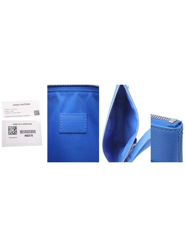 Women s Louis Vuitton M82270 Bright Blue Aerogram Leather Take Off Pouch Clutch gt Gangbuk used luxury goods - LOUIS VUITTON - BALAAN 9