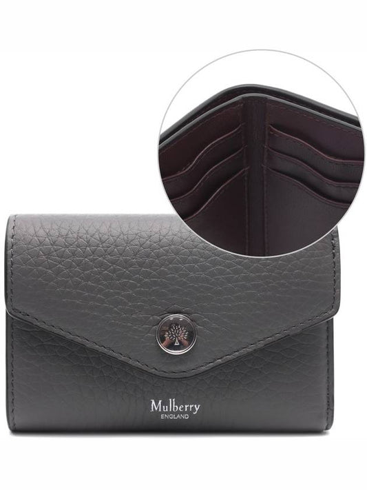 Folded Heavy Grain Multi Card Wallet Grey - MULBERRY - BALAAN 2