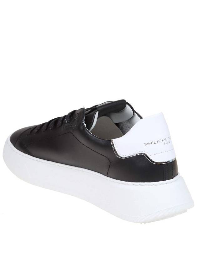 Men's Temple Tennis White Tab Low Top Sneakers Black - PHILIPPE MODEL - BALAAN 4