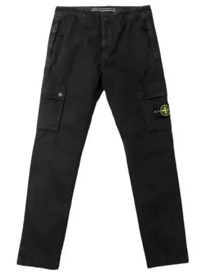 Men's Wappen Patch Cargo Track Pants Steel Grey - STONE ISLAND - BALAAN 2