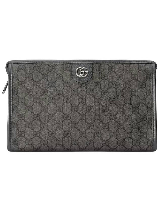 Ophidia GG Toiletry Clutch Bag Grey - GUCCI - BALAAN.