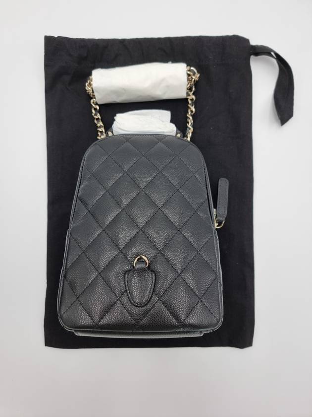 Women s Mini Classic Top Handle Backpack Black Gold AP3753 - CHANEL - BALAAN 5