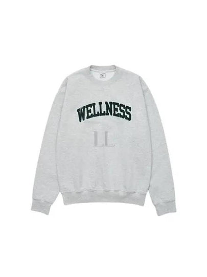 Wellness Logo Sweatshirt Heather Grey - SPORTY & RICH - BALAAN 2