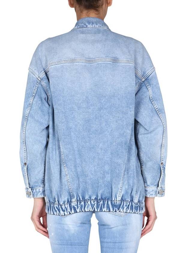 Women's Logo Band Over Denim Jacket - DSQUARED2 - BALAAN 4