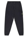 Wappen Patch Drawstring Track Pants Black - STONE ISLAND - BALAAN 2