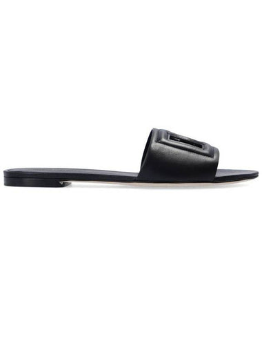 DG Millennial Logo Slippers Black - DOLCE&GABBANA - BALAAN 1