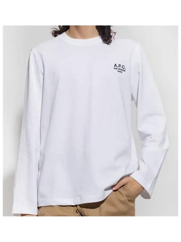 Men's Oliver Logo Long Sleeve T-Shirt White - A.P.C. - BALAAN 3