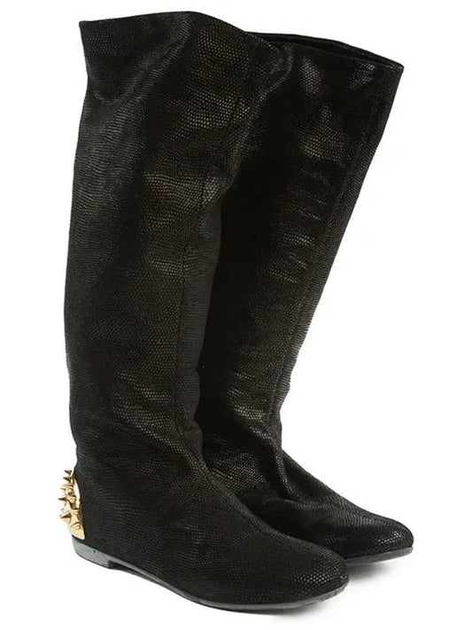 Back studded long boots black I38009 - GIUSEPPE ZANOTTI - BALAAN 1